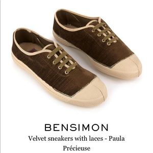 Bensimon velvet shoes. NIB